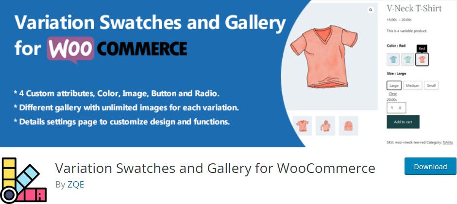 New in Town: Variation Swatches and Gallery for WooCommerce
